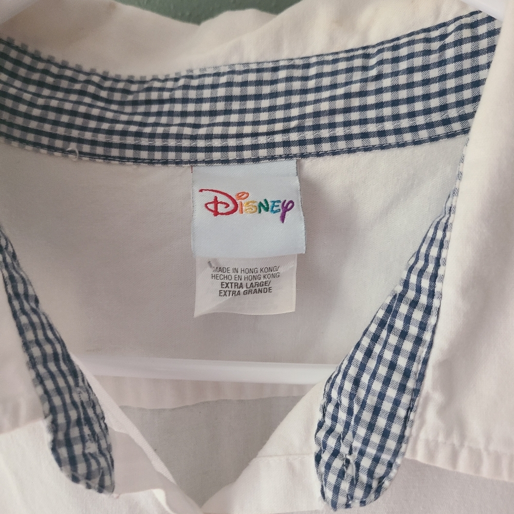 Disney Button Down S.S. Mickey Nautical Shirt, Size Extra Large - Picture 3 of 4